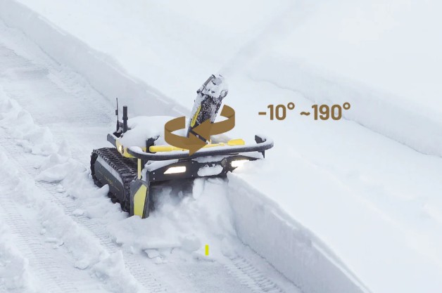 The Yarbo app controlling which direction snow is thrown